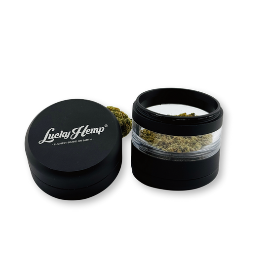 Molinillo Lucky Hemp® con ventana de visualización