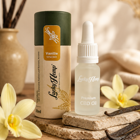 Aceite de CBD de vainilla 10%.